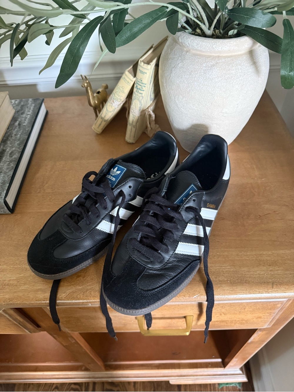 adidas Samba Men’s Black & White Leather Sneakers